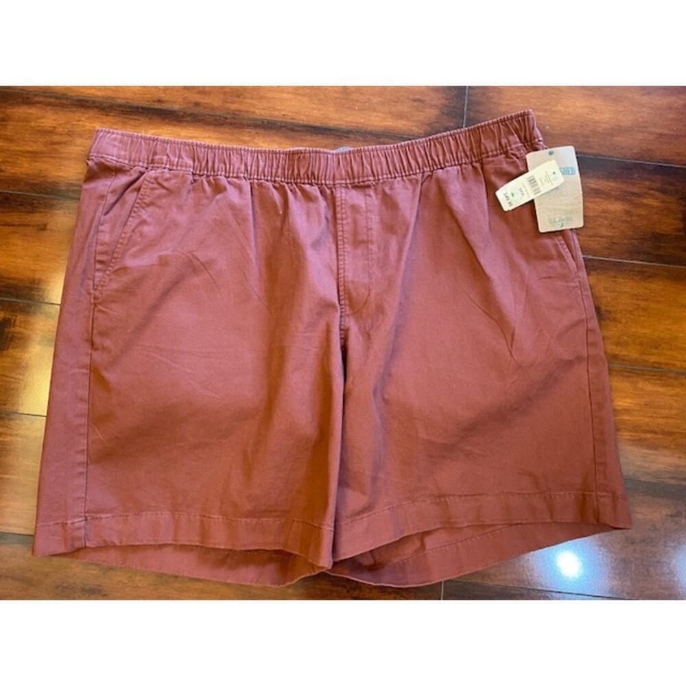 L.L. Bean Men's Lakewashed Stretch Khaki‎ Shorts, Pull-On, 8" NWTs - Picture 5 of 5